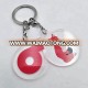 Custom printed clear acrylic keychain with anime logo