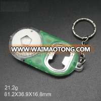 Mini keychian football shape Bottle Opener LED Flashlight Torch keychain